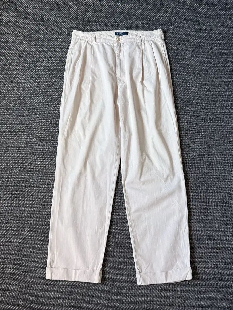 34 90s ポロラルフローレン ダブル プリーツ チノ パンツ