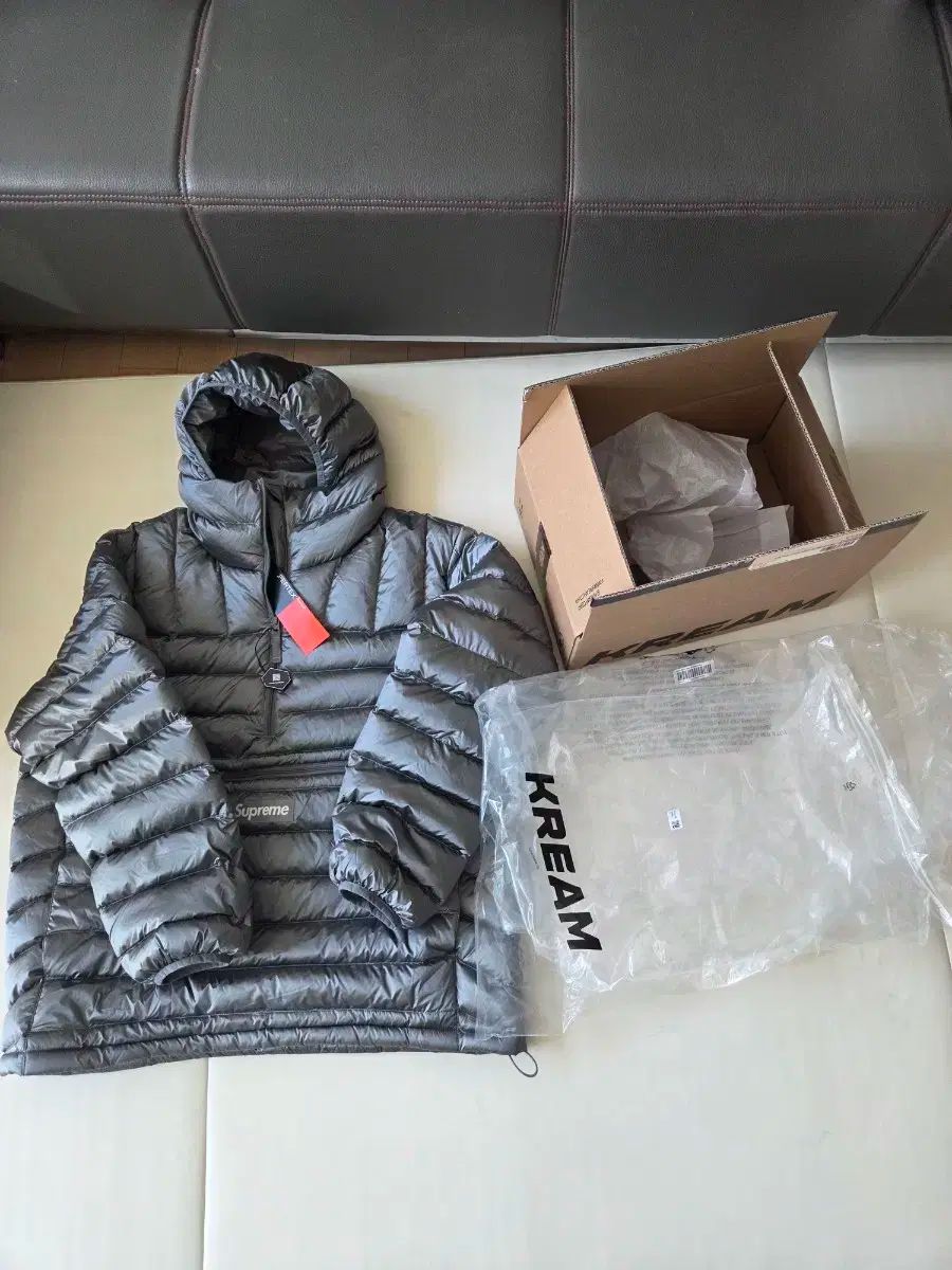 25FW シュプリーム 25FW マイクロ ダウン ハーフ ジップアップ フード シルバー L