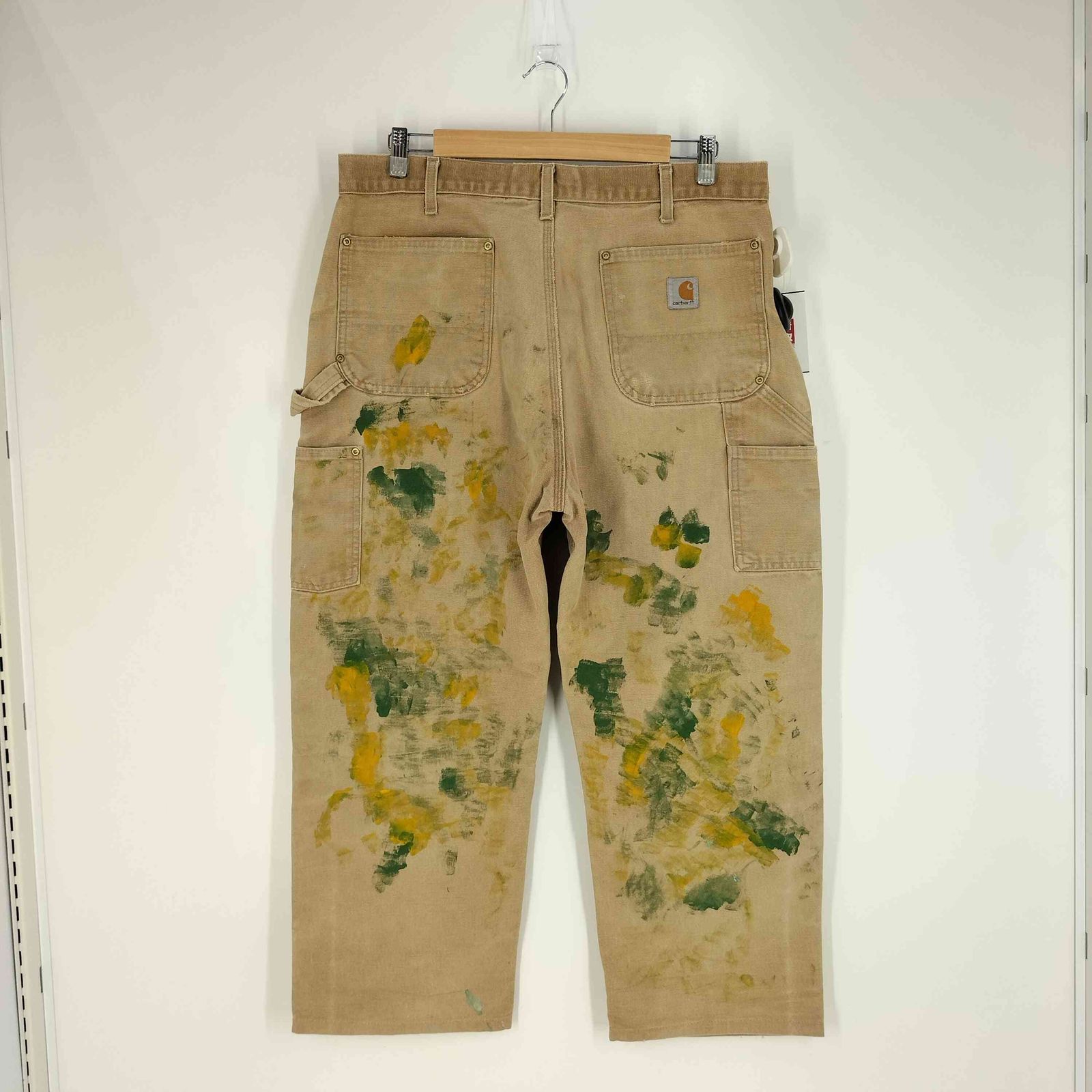 カーハート Carhartt 90S 00S ペイント加工 Loose Original Fit ダブルニー ペインターパンツ メンズ 36×34