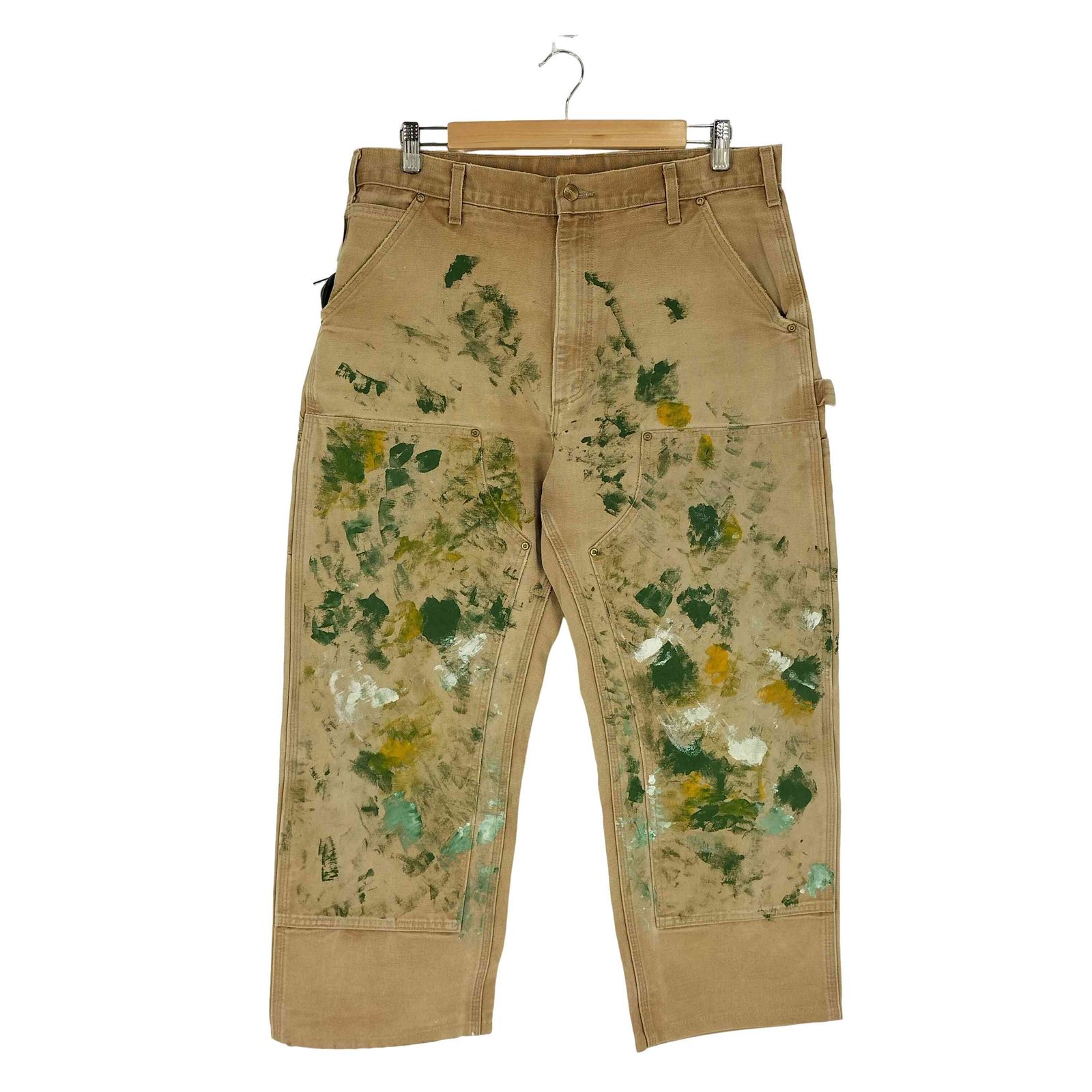 カーハート Carhartt 90S 00S ペイント加工 Loose Original Fit ダブルニー ペインターパンツ メンズ 36×34