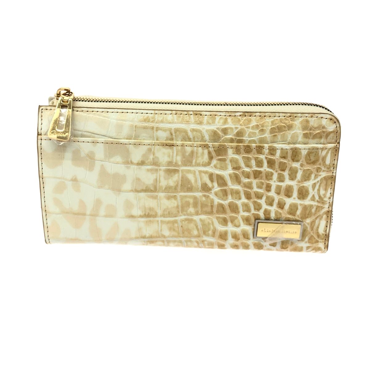 LEATHER JEWELS レザージュエルズ L字ファスナー長財布 クロコ型押し