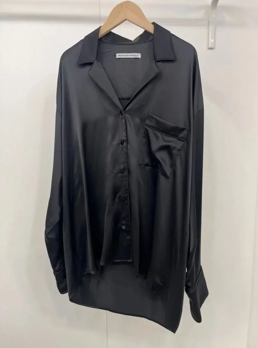 Alexander Wang ブラック シルク シャツ