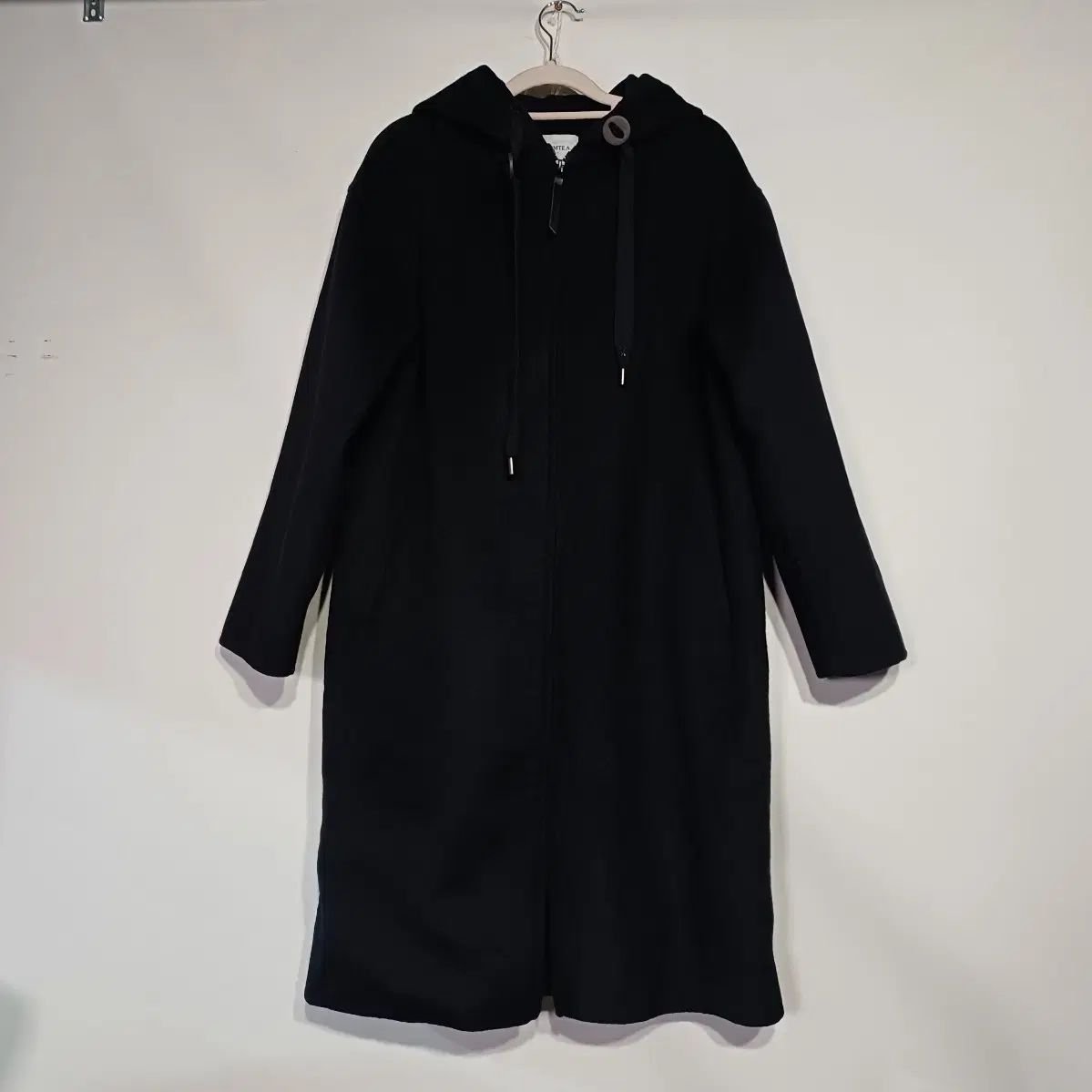 ブラック フード ロング コート 95 100 サイズ 冬 511152