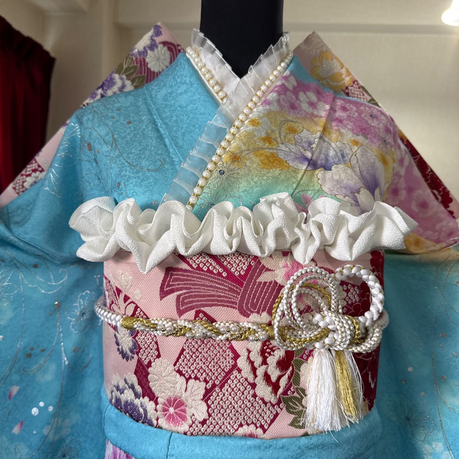 豪華振袖フルセット(6点)・銀通し地・パール加工・正絹 FD406 - メルカリ