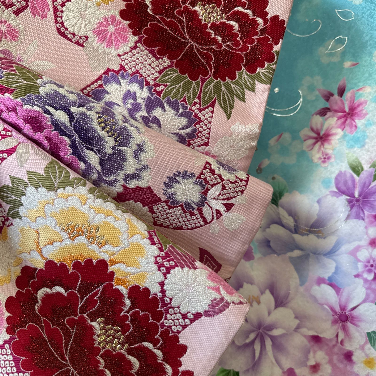 銀通し地 パール加工