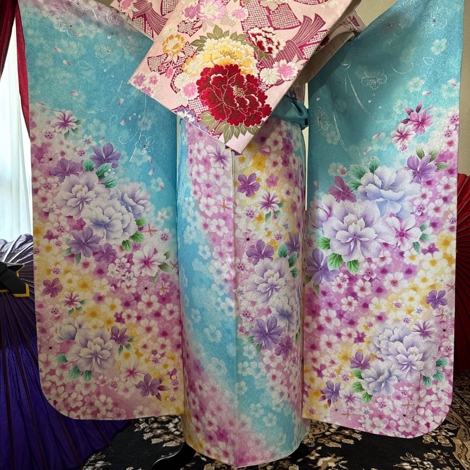 豪華振袖フルセット(6点)・銀通し地・パール加工・正絹 FD406 - メルカリ