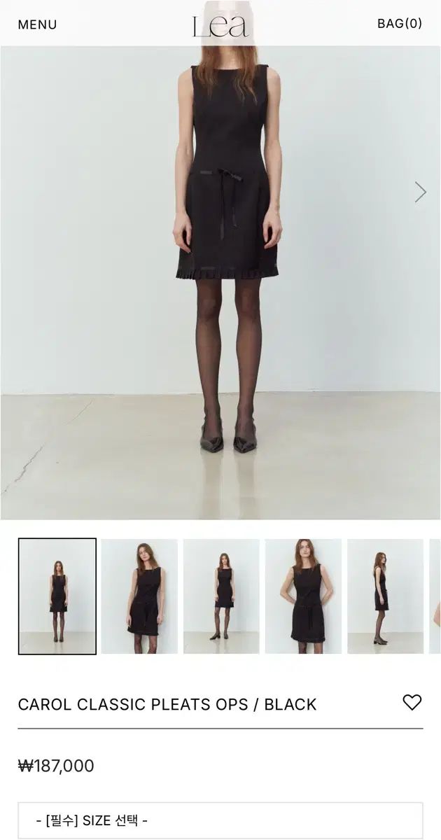 leaカルバン クライン CAROL CLASSIC PLEATS OPS BLACK