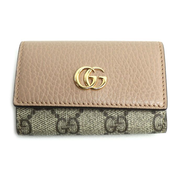 GUCCI グッチ ダブルG バイ キーケース キーケース ピンク ベージュ 456118 レディース