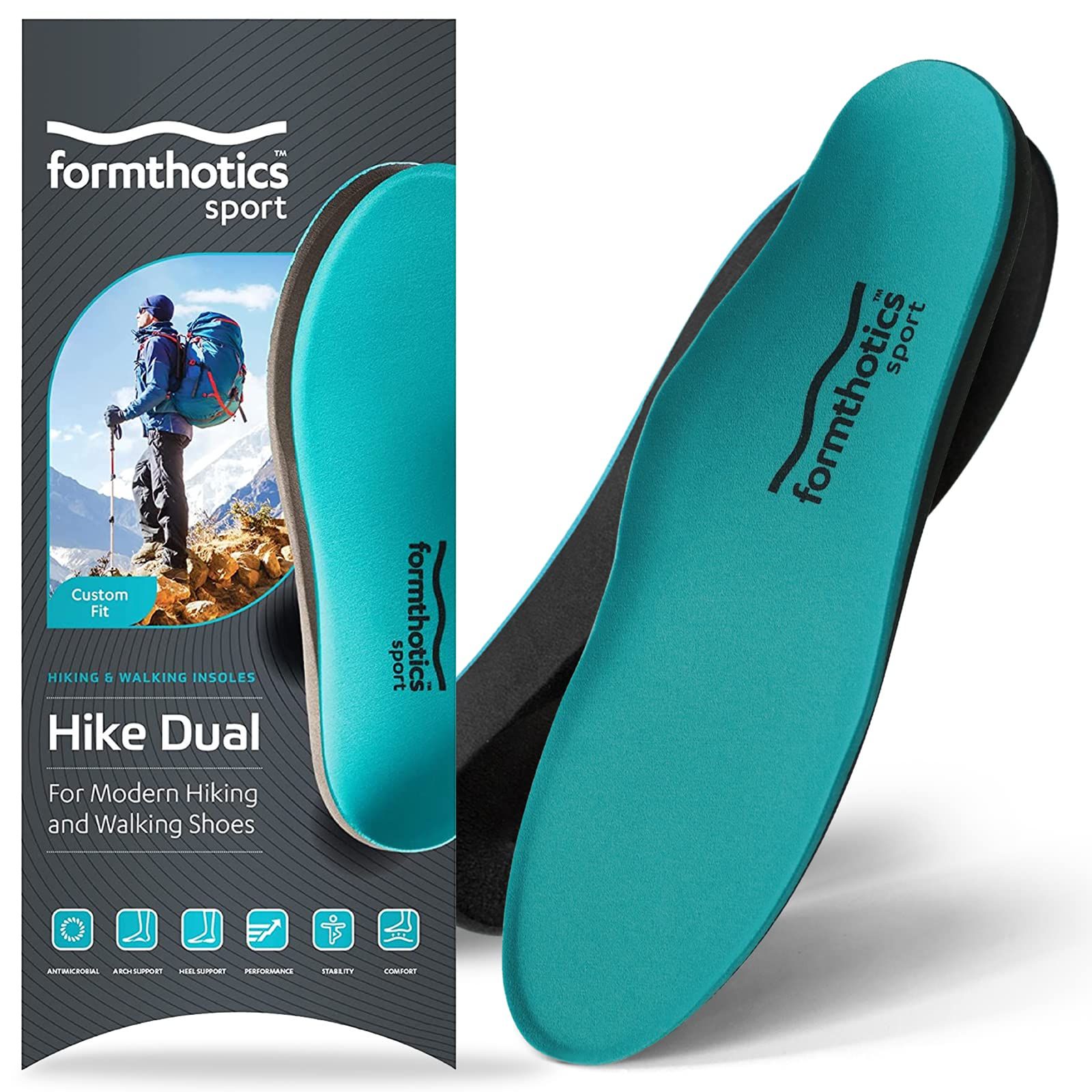 フォームソティックス Formthotics Sports インソール Hike Dual L Teal Charcoal