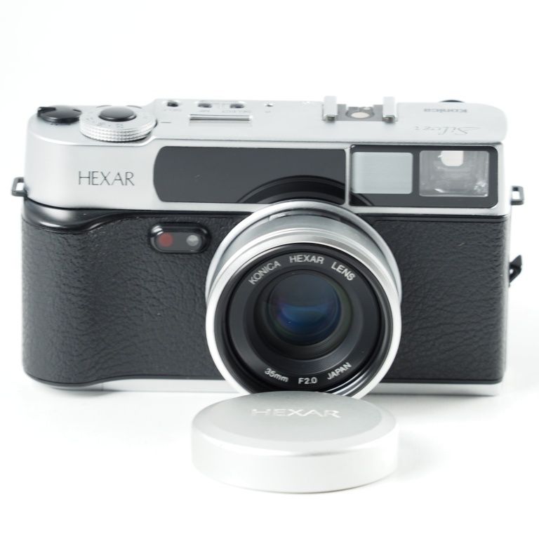 KONICA コニカ HEXAR シルバー QD コンパクトフィルムカメラ クォーツデート 13882