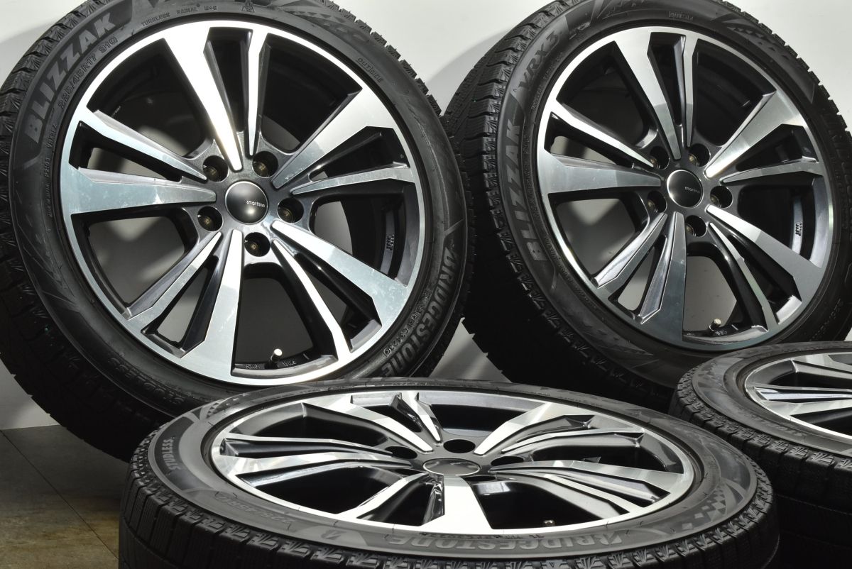 バリ溝 スマートライン 17 in 7 J 52 PCD 112 ブリヂストン ブリザック VRX 3 225 45 R VW ゴルフ アウディ A S スタッドレス