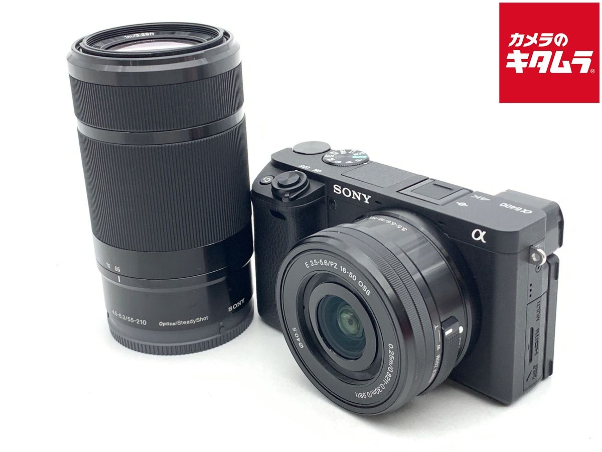 並品 ソニー α6400 ダブルズームレンズキット ブラック ILCE-6400Y B