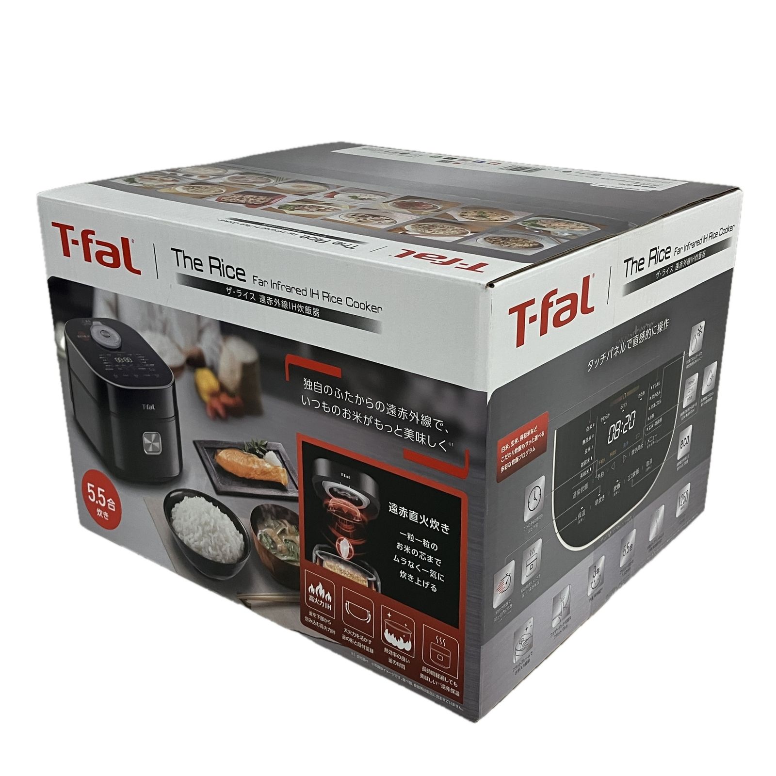 T fal ティファール ザ ライス 遠赤外線IH炊飯器 5 5合 ブラック 家電