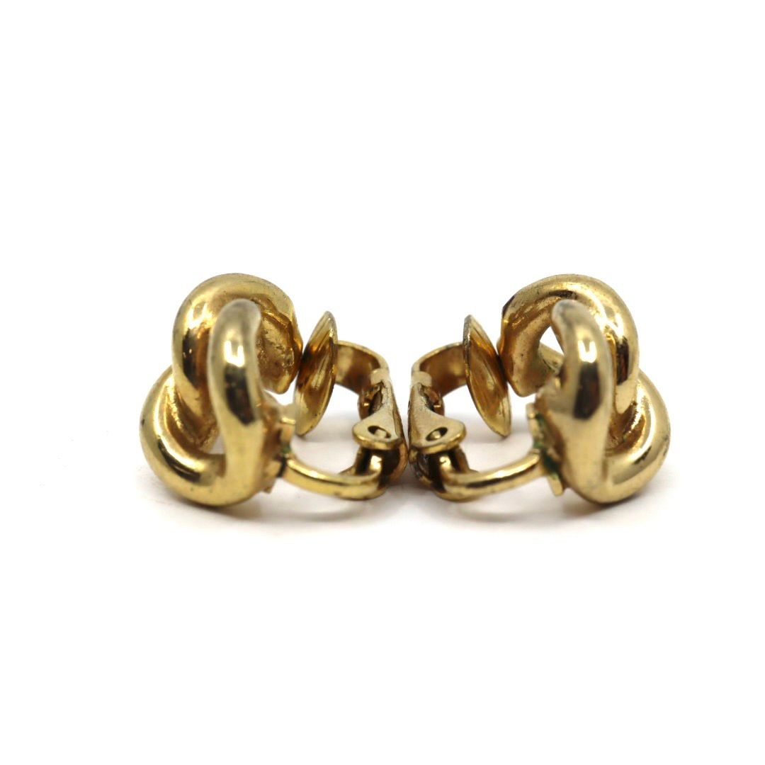  Christian Dior クリスチャンディオール チェーンモチーフ イヤリング ゴールド GP ヴィンテージジュエリー レディース I 4 イヤリング アクセサリー