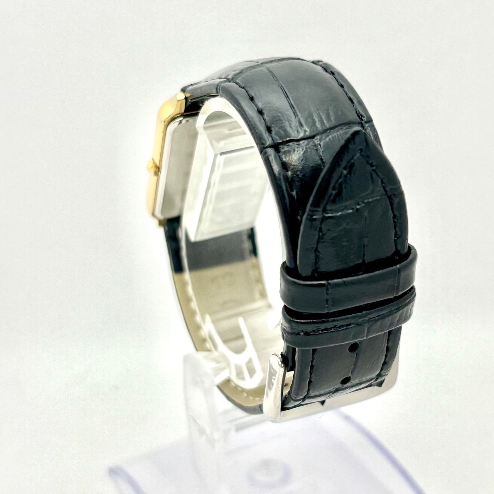 新品電池】SEIKO セイコー メンズ 腕時計 レクタンギュラー ゴールド