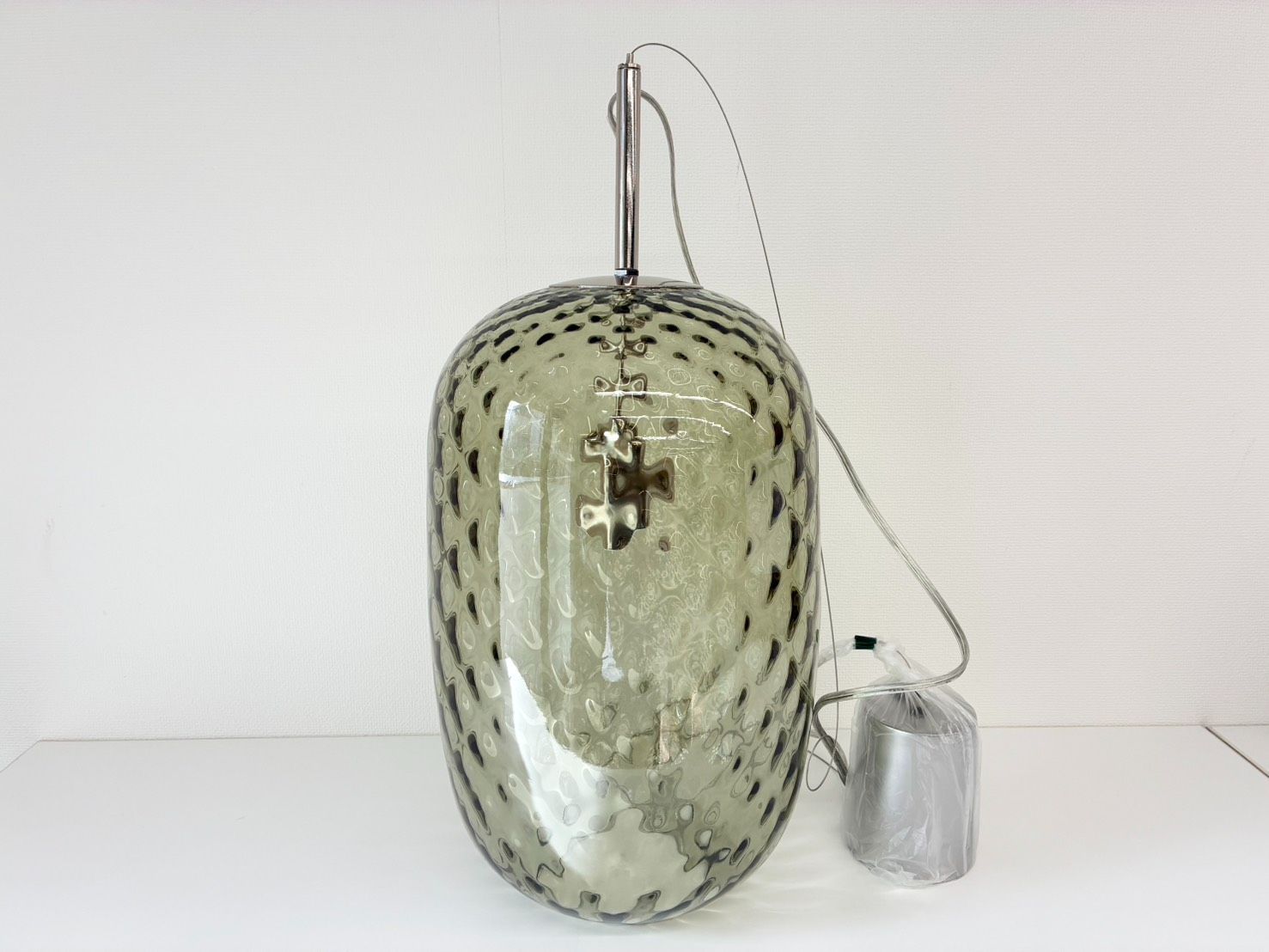 ELUX エルックス クリスベース シンフォニー Smoke Green Chrome １灯ペンダントライト CB 4079