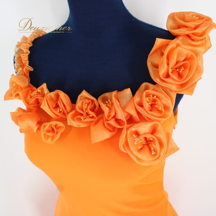 社交ダンス 衣装 ラテン ドレス ワンピース パーティ衣装 女性用 レディース オールシーズン create-sun クリエイトサン オレンジ系 無地 シンプル アシンメトリー 鮮やか レディースウエア 着用感良好 ファッション モダンダンス