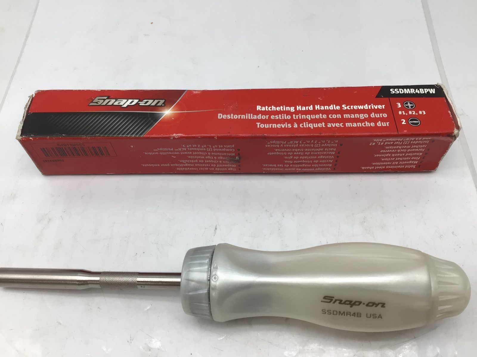 ビット無し ◯Snap-on スナップオン ラチェットハードハンドルスクリュードライバー SSDMR4BPW ITWAQYBTKDQC エコツール知立店 M02