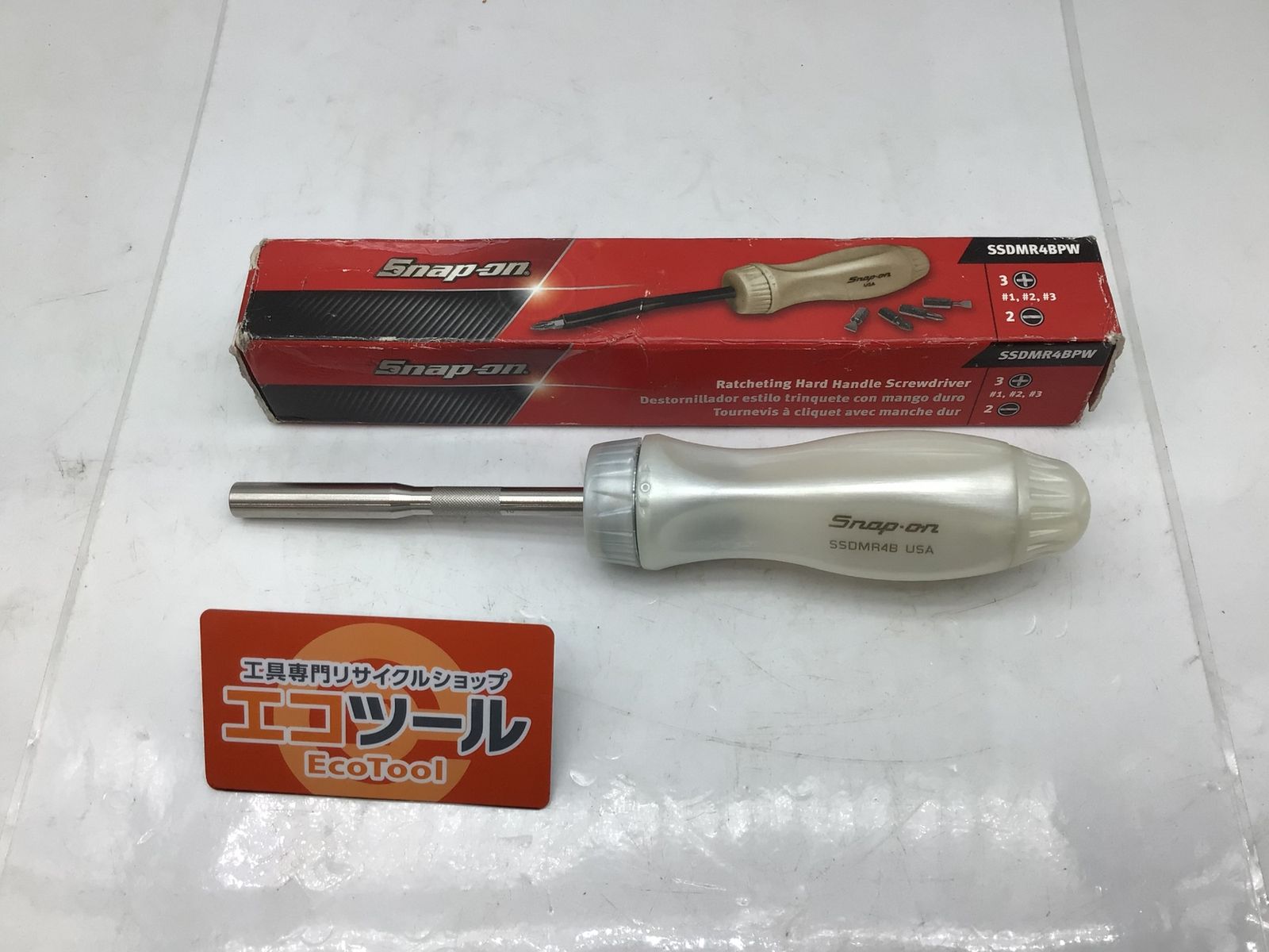 ビット無し ◯Snap-on スナップオン ラチェットハードハンドルスクリュードライバー SSDMR4BPW ITWAQYBTKDQC エコツール知立店 M02