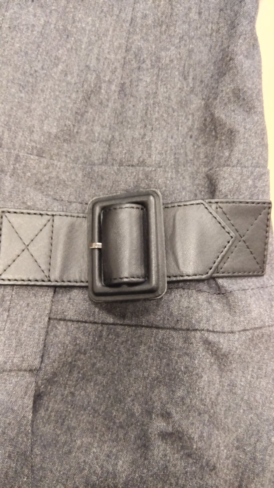  M 2 タエアシダ リブ袖 異素材ワンピース 7号 ミニベルト付 スカート部分フ 仕立て 長袖 七分袖 ひざ丈ワンピース