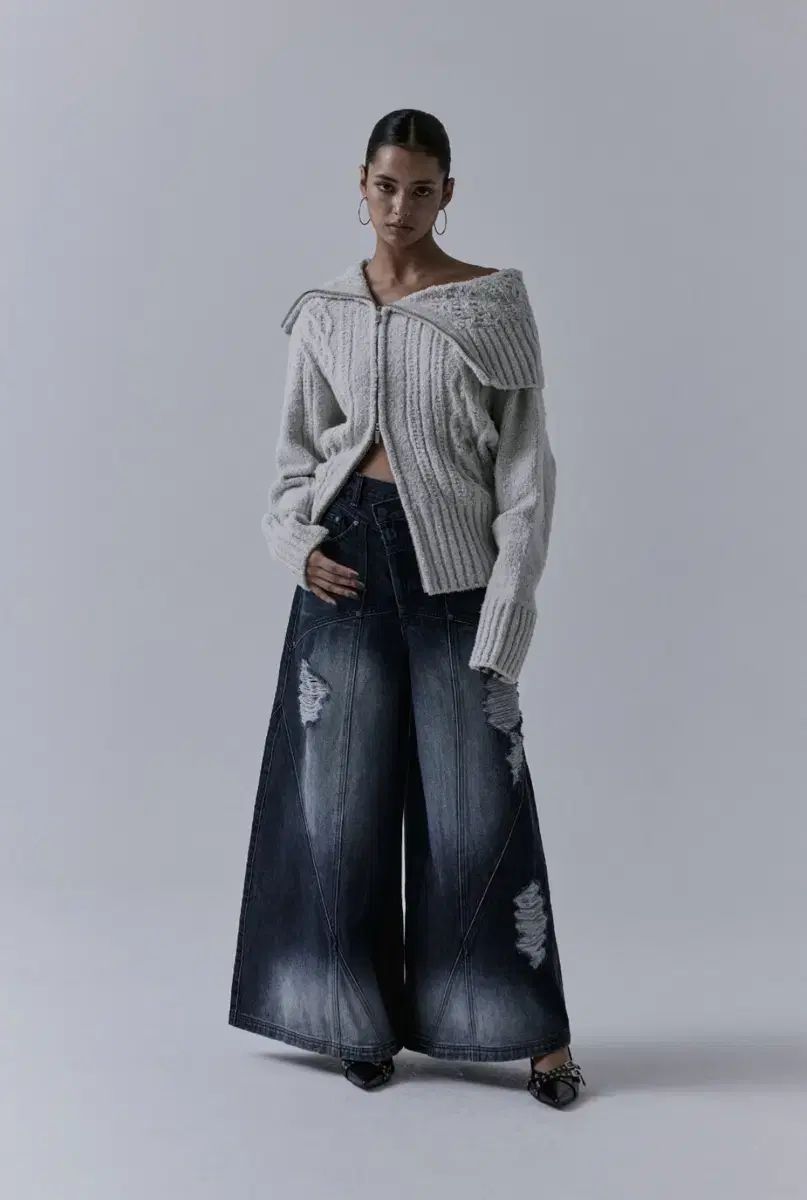  トリミングバード オフショルダ― ニット 長袖 ニット セーター