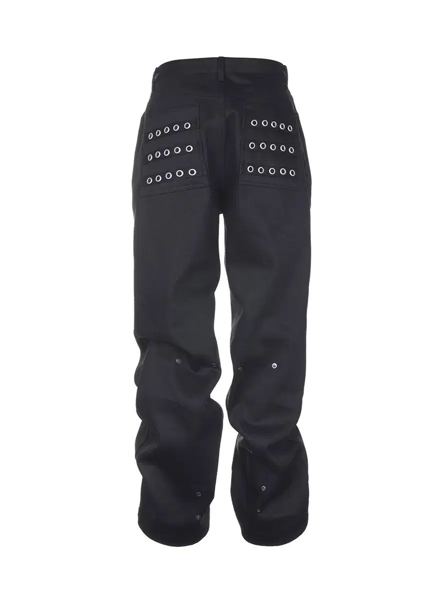 アクセス エンブロイダリー ズボン Eyelet Button Black Jeans