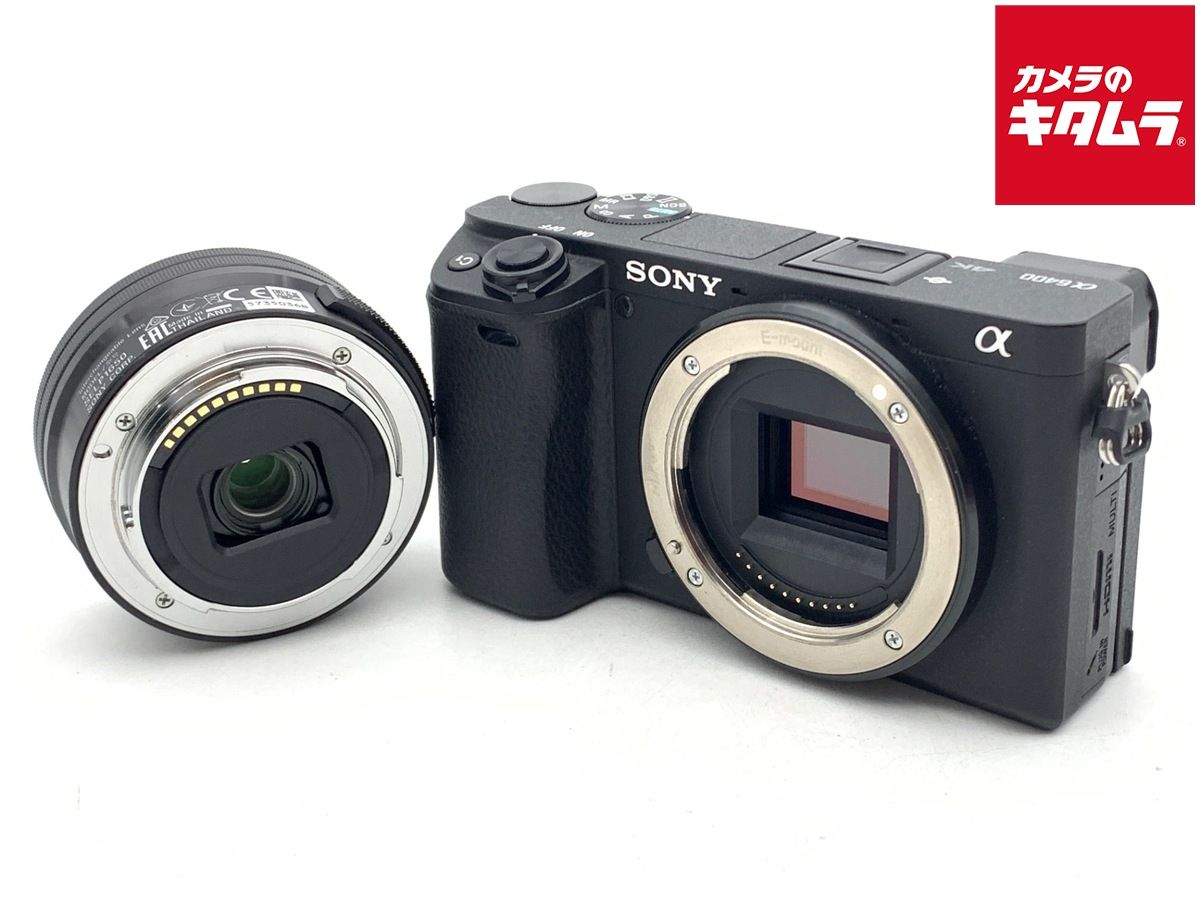 並品 ソニー α6400 パワーズームレンズキット ブラック ILCE-6400L B