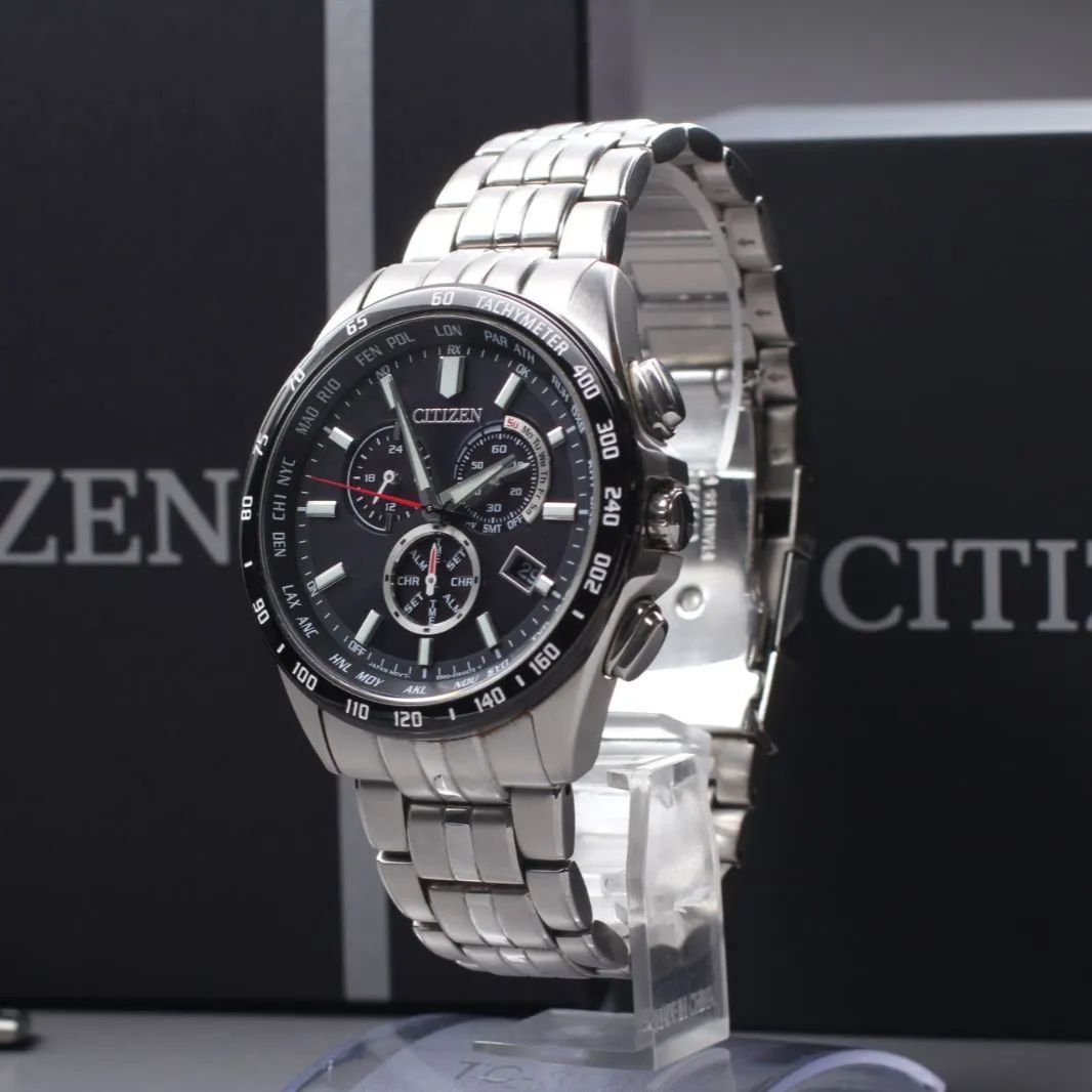 CITIZEN エコドライブ シチズン CB5874-90E 黒文字盤 ソーラー電波 品