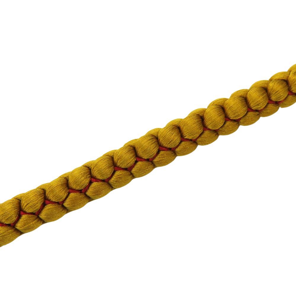 中古】 帯締め 正絹(金銀糸除く) ゴールド 振袖 小物 和装 呉服 和服