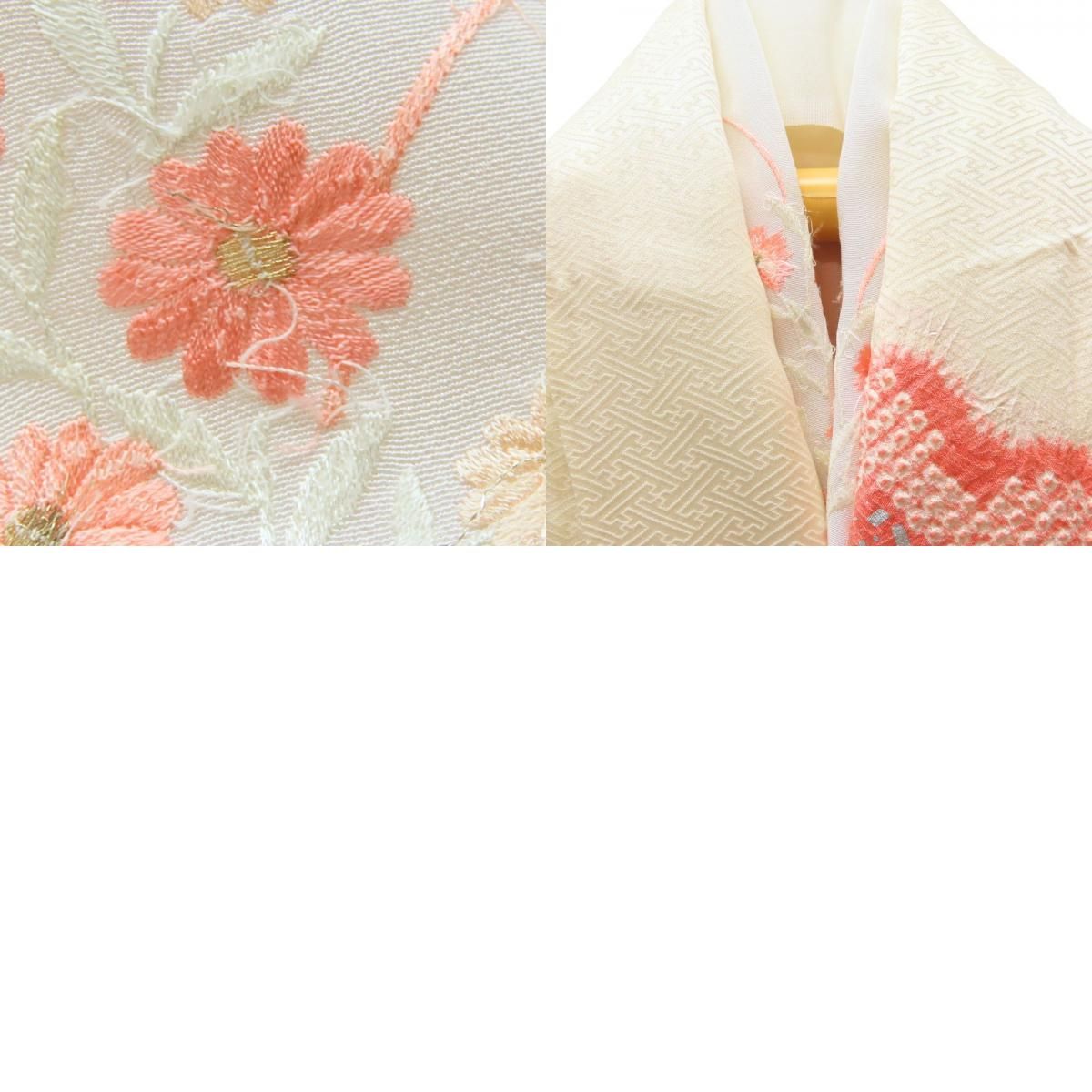  訪問着 付下 3点セット 襦袢 半襟付き 正絹 ピンク ホワイト 絞り 和装 呉服 和服 きもの レディース 女性 振袖 着物