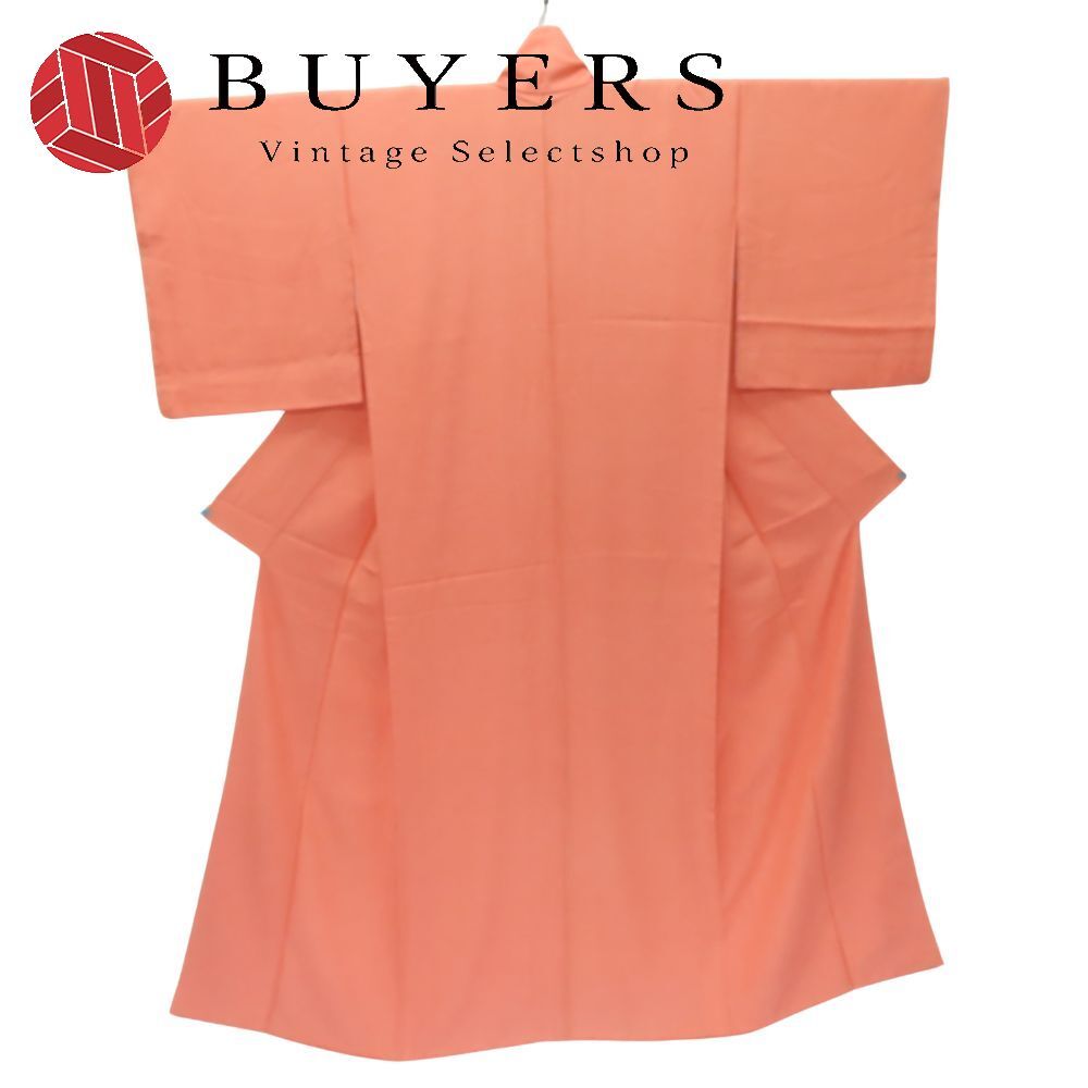 小紋 鮫 正絹 金銀糸除く 朱色 和装 呉服 和服 きもの レディース 女性