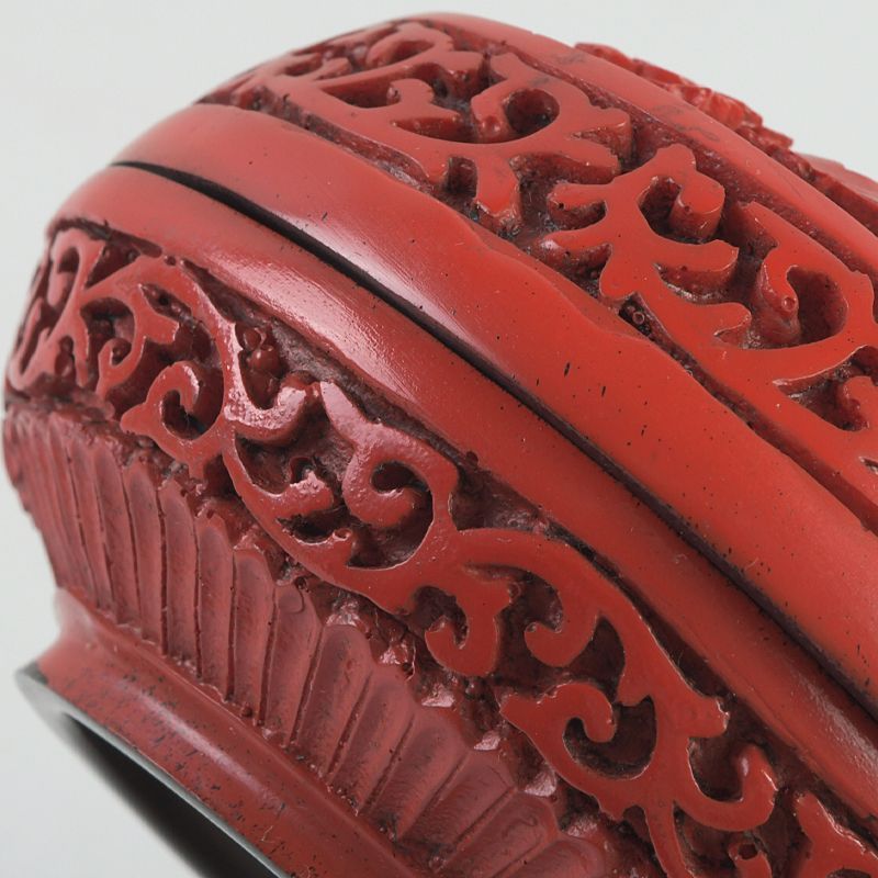 中国 剔紅 堆朱 花文 香合 2点 C S208 - メルカリ