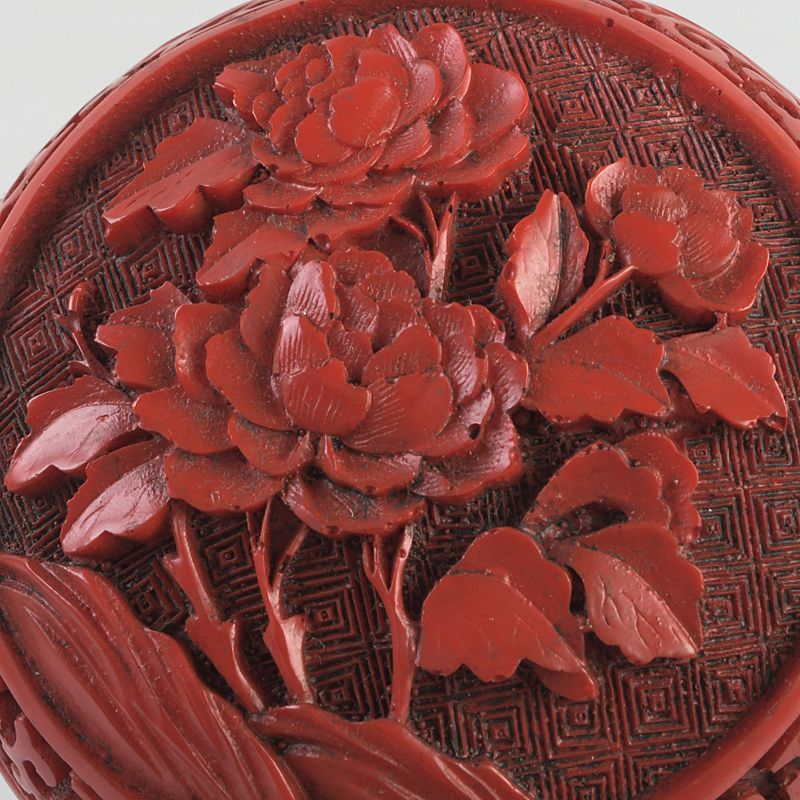 中国 剔紅 堆朱 花文 香合 2点 C S208 - メルカリ