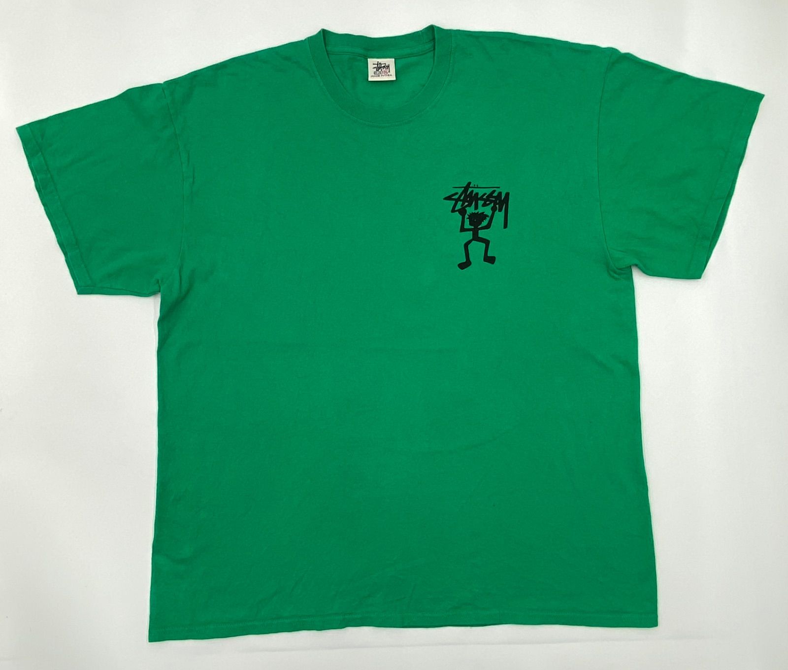 OLD STUSSY 90s 白タグ USA製 XL 濃緑 シャドーマン Tシャツ オールド