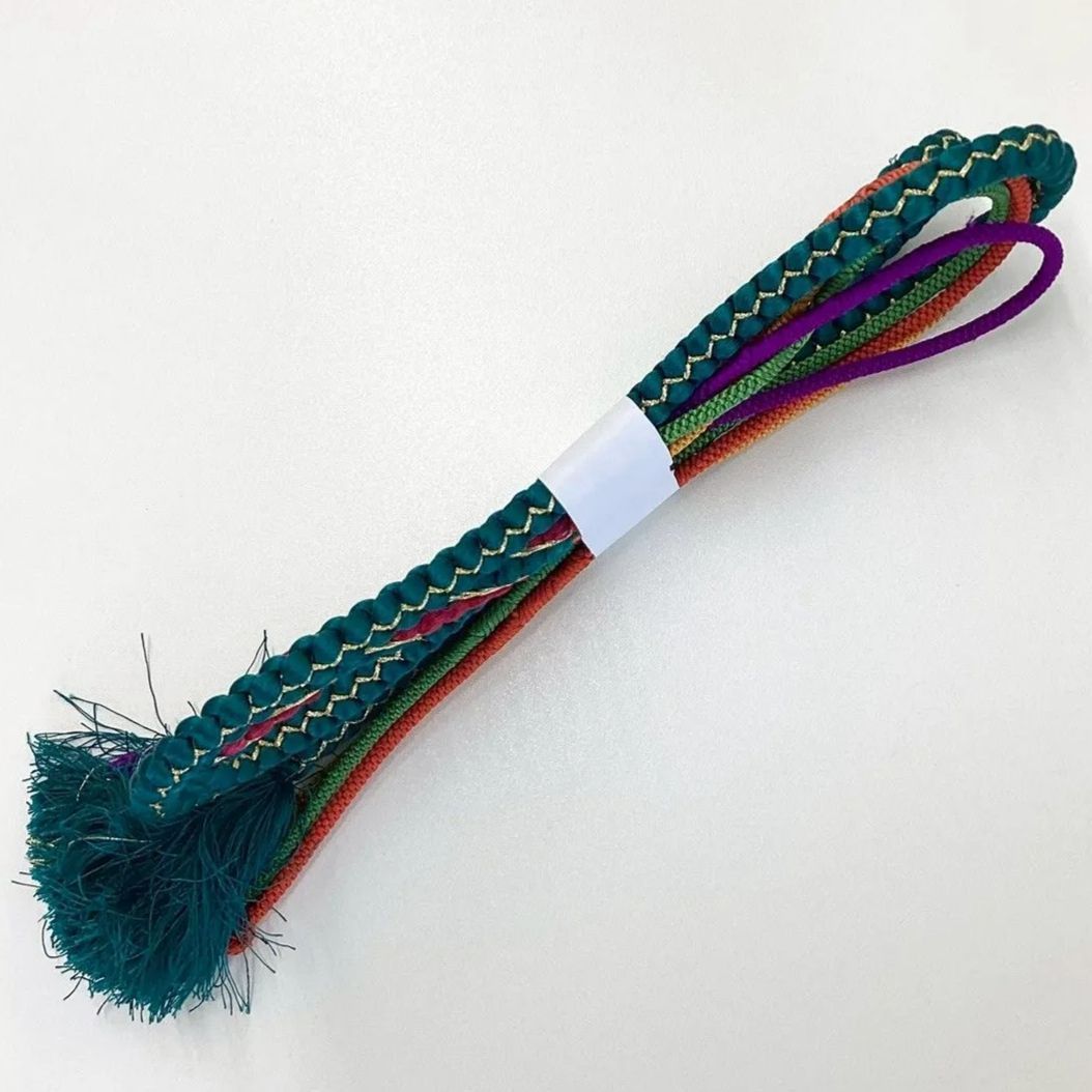 5898 帯締め 帯揚げ セット 花流水七宝 絞り 正絹 着物 帯絞め