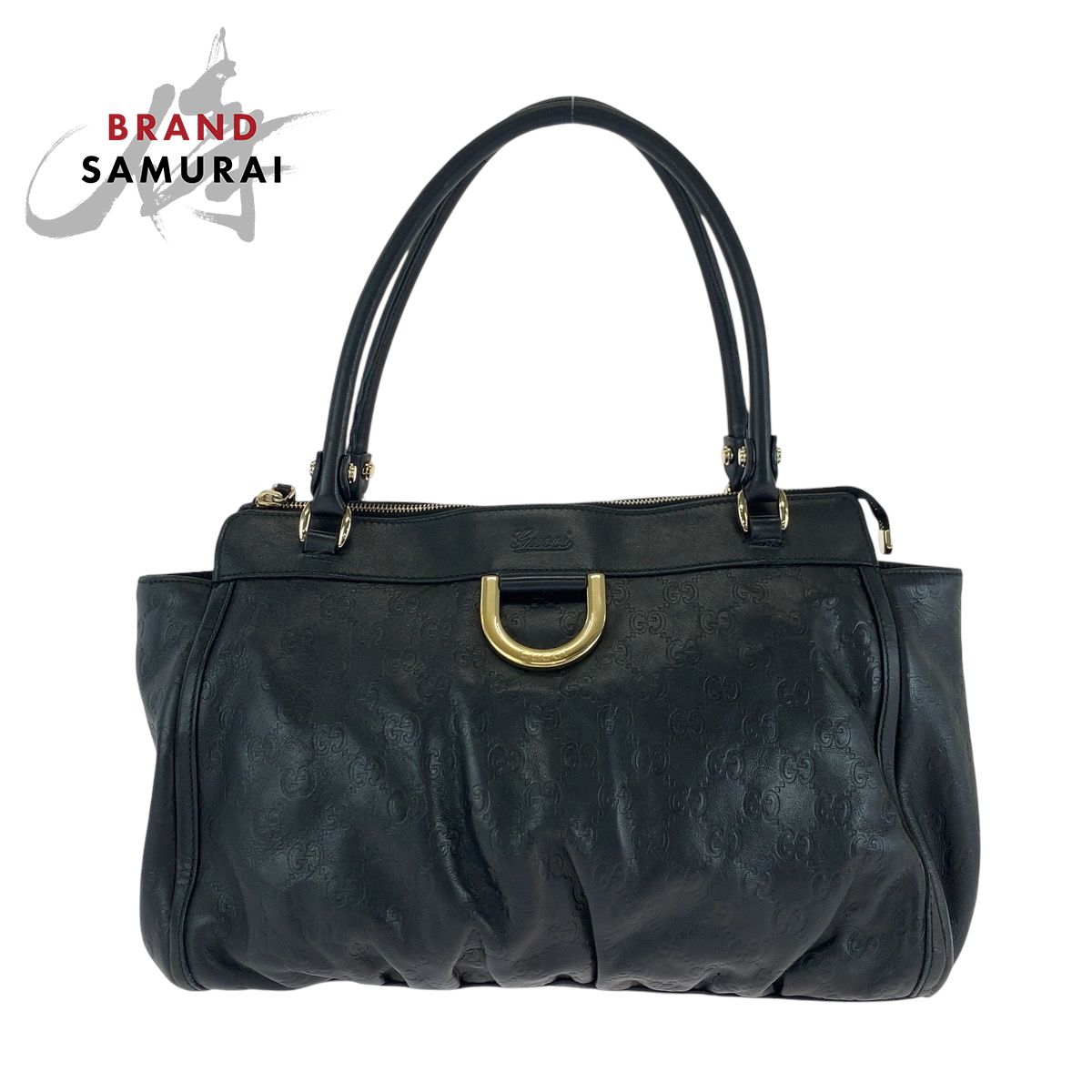 GUCCI グッチ アビー ブラック シルバー金具 レザー 189831 トートバッグ ショルダーバッグ レディース 506009