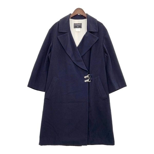 CHANEL シャネル ロングコート P13776W02534 ジャケット カシミヤ レディース サイズ40 ブラック アウター DL17231