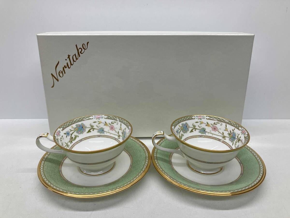 Noritake ヨシノ コーヒー 紅茶碗皿 ペアセット Y6988C 9983 カップ-ソーサー ノリタケ 箱あり