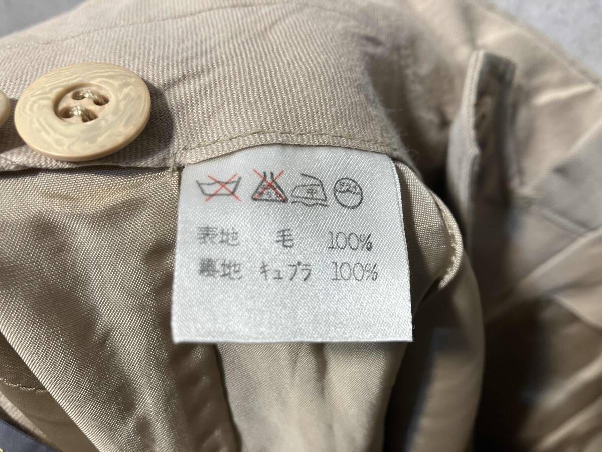  80 s archive ISSEY MIYAKE wool tag pants ウールタックパンツ ベージュ サイズM イッセイミヤケ スラックス パンツ