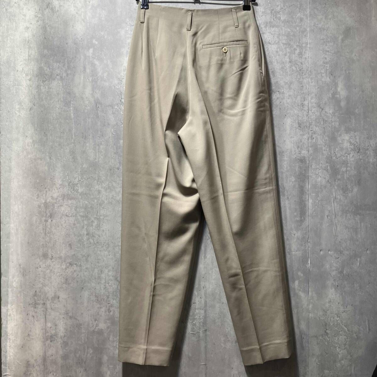 80 s archive ISSEY MIYAKE wool tag pants ウールタックパンツ ベージュ サイズM イッセイミヤケ