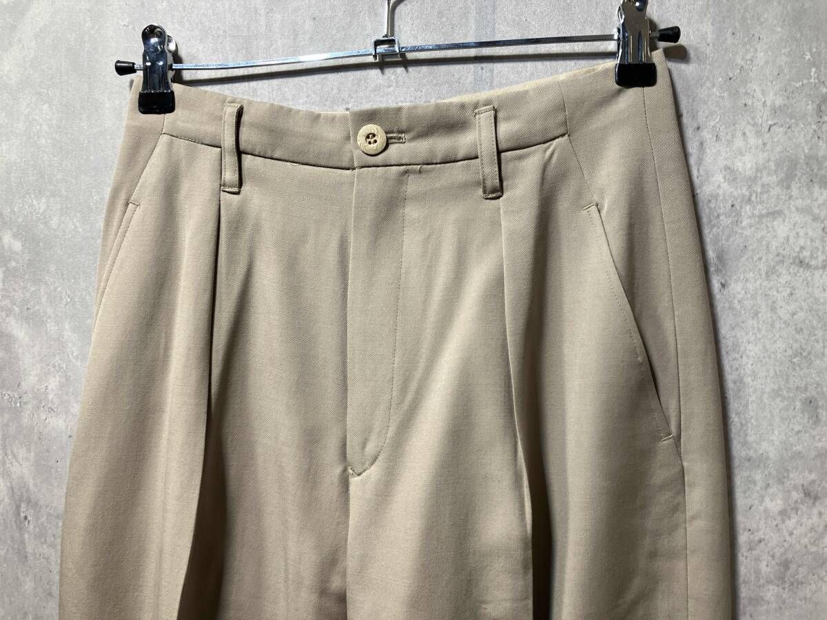 ウールタックパンツ ベージュ