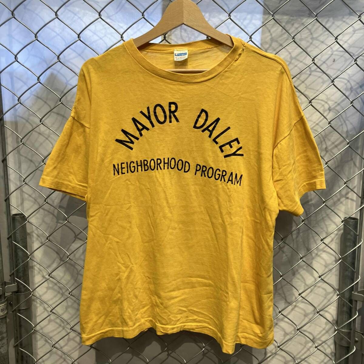 70s バータグ Champion MAYOR DALEY T-shirt 半袖Tシャツ チャンピオン 