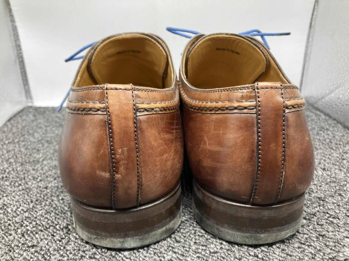 未使用【MAGNANNI】ダークブラウン サイズ42 MAGNANNI マグナーニ VIBRAM製ソール ドレスシューズ サイズ 42