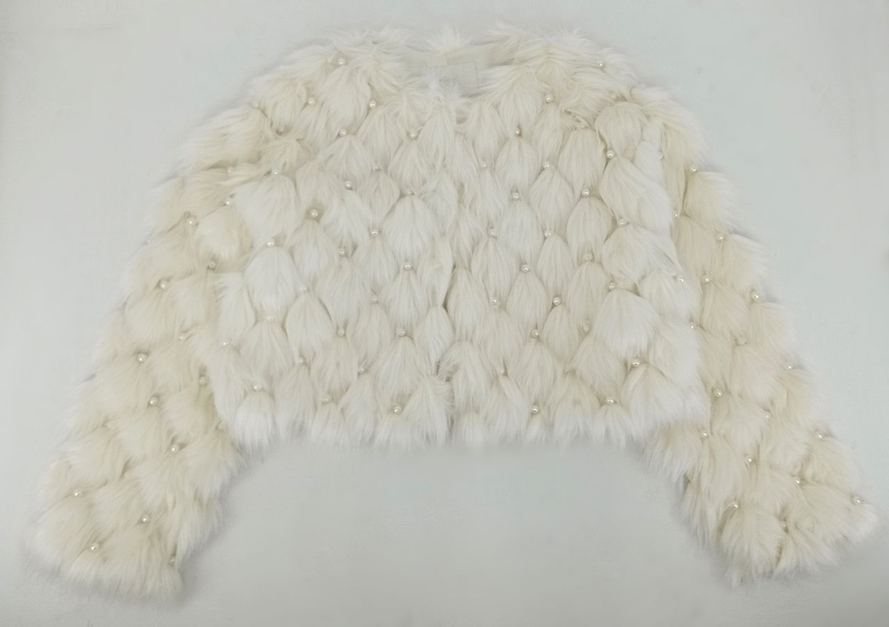 eimy istoire エイミーイストワール パールファージャケット サイズＦ ホワイト M-6084