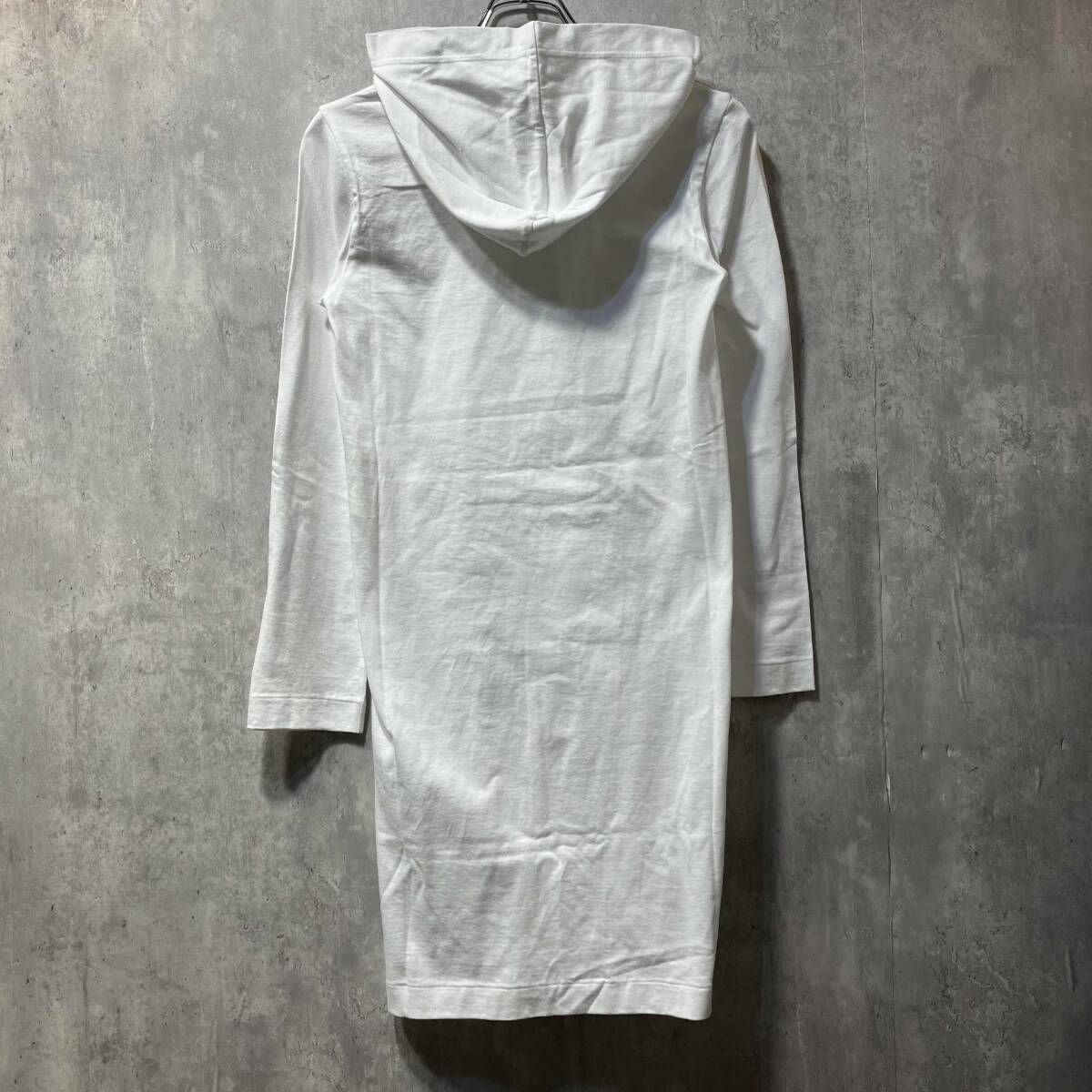 COMME des GARCONS GIRL Heart Wappen Long Parker ハートワッペンロングパーカー ホワイト レッド コムデギャルソンガール