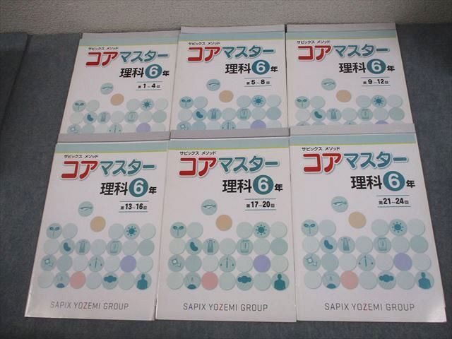 SAPIX サピックス 小6 理科 サピックスメソッド コアマスター 第1～24