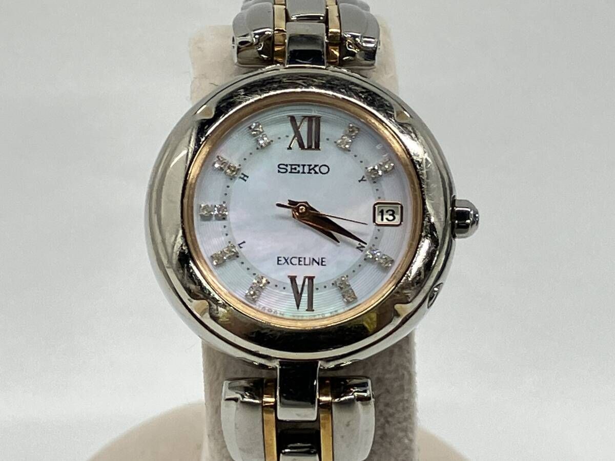 SEIKOセイコー EXCELINEエクセリーヌ 1B22-0CH0 電波ソーラー レディース LIMITED EDITION 腕時計