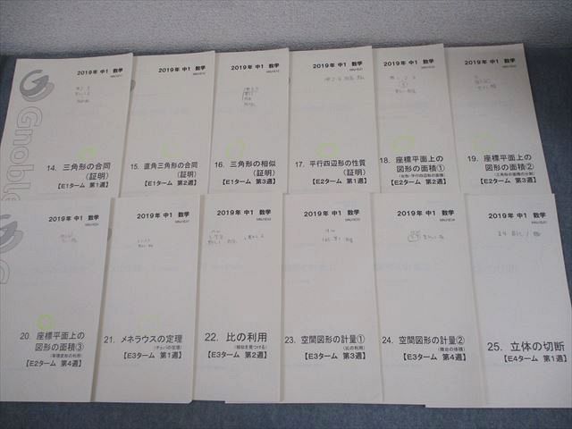 Gnoble グノーブル 中1 数学 Term G1～4/F 正負の数演習 等 テキスト