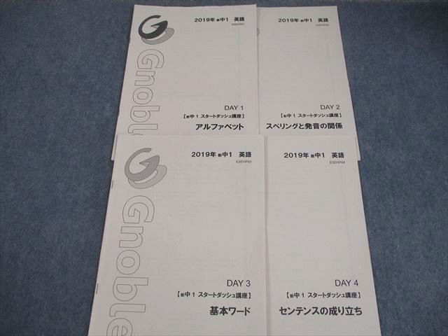 Gnoble グノーブル 中1 数学 Term G1～4/F 正負の数演習 等 テキスト
