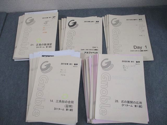 Gnoble グノーブル 中1 数学 Term G1～4/F 正負の数演習 等 テキスト